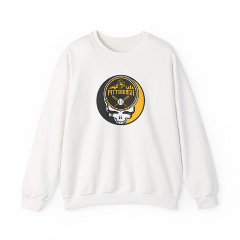 Grateful Dead - Pittsburgh Pirates Grateful Dead Stealie Crewneck Sweatshirt - MLB - StealieShop